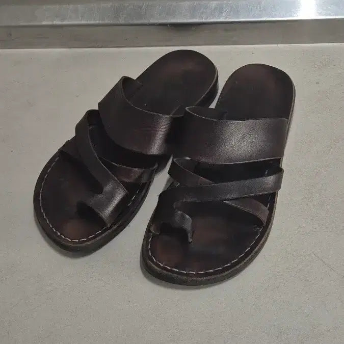 [BUNJANG] The Good Shepherd Jerusalem Leather Sandals Brown 41 / 예루살렘 더굿셰퍼드 소가죽샌들 브라운 41(260~265)