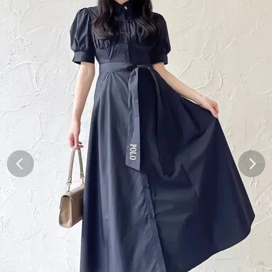 [BUNJANG] Dazzlin Polo Corset Switching Shirt Long Dress / 다즐린 폴로 코르셋 스위칭 셔츠 롱원피스/스나계스나이델머큐리듀오에블린란다