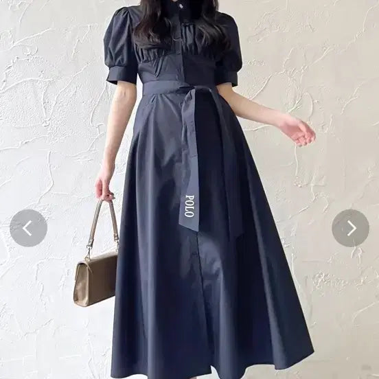 [BUNJANG] Dazzlin Polo Corset Switching Shirt Long Dress / 다즐린 폴로 코르셋 스위칭 셔츠 롱원피스/스나계스나이델머큐리듀오에블린란다