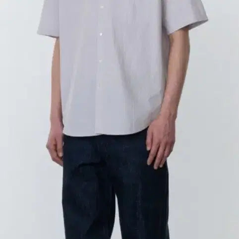 [BUNJANG] Pottery Comfort Half Shirt Silver 1 / 포터리 컴포트 하프 셔츠 실버 1