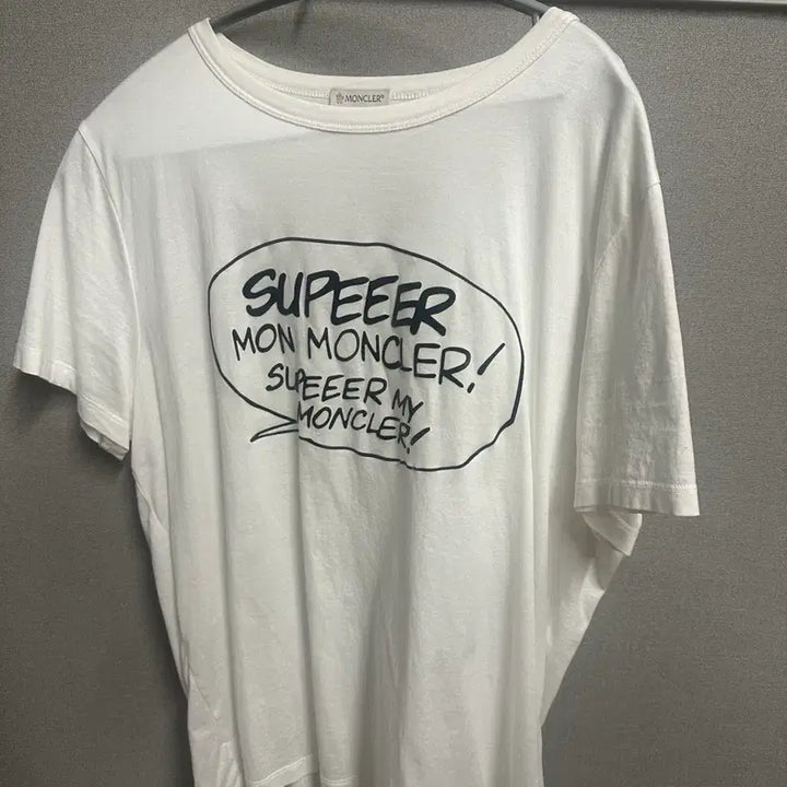 [BUNJANG] Moncler White Printing Short-Sleeve T-Shirt / 몽클레어 화이트 프린팅 반팔 티셔츠