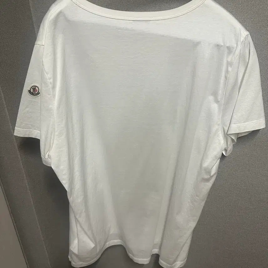 [BUNJANG] Moncler White Printing Short-Sleeve T-Shirt / 몽클레어 화이트 프린팅 반팔 티셔츠