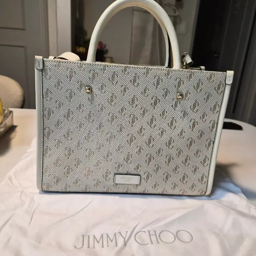 [BUNJANG] Jimmy Choo Leather Tote Bag / 지미추 토트백 숄더백 겸용