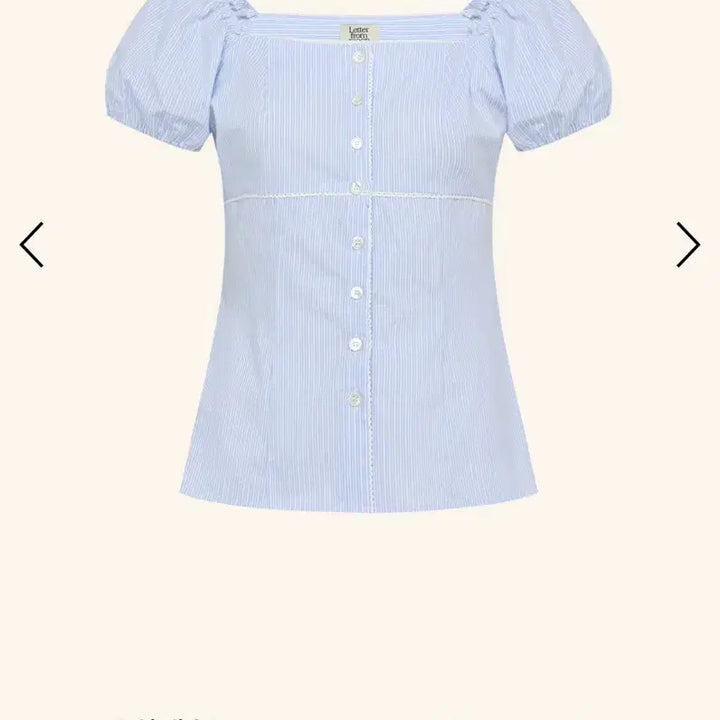 [BUNJANG] Letter From Moon Rosie Lace Puff Blouse (Stripe) / 새상품) 레터프롬문 로지 레이스 퍼프 블라우스 (스트라이프)