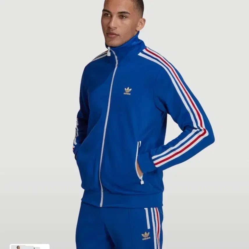[BUNJANG] Adidas Beckenbauer Track Top Blue M / 아디다스 베켄바우어 트랙탑 블루M
