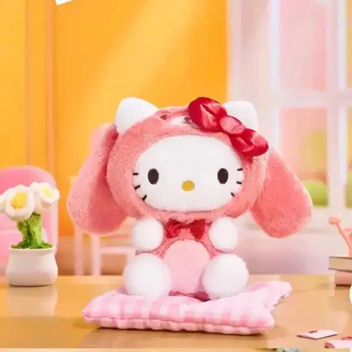 [BUNJANG] LDCX Sanrio Rabbit Costume Hello Kitty Doll Keychain / (단순개봉) LDCX 산리오 토끼코스튬 레드 헬로키티 인형 키링
