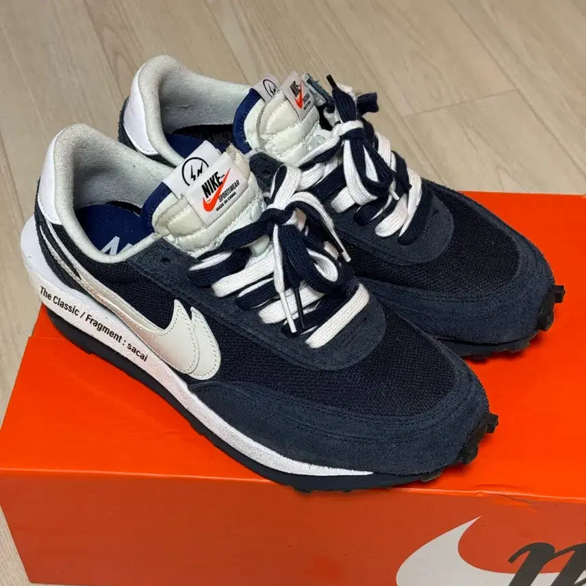 [BUNJANG] Nike x sacai x Fragment Design LDWaffle Navy Sneakers / 나이키 사카이 프라그먼트 네이비 운동화