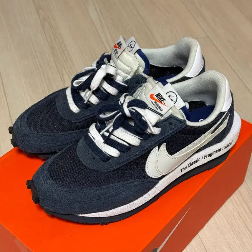 [BUNJANG] Nike x sacai x Fragment Design LDWaffle Navy Sneakers / 나이키 사카이 프라그먼트 네이비 운동화