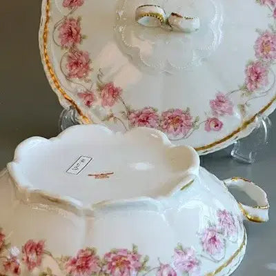 [BUNJANG] Haviland Limoges Pink Peony Round Casserole Dish / 하빌랜드 리모지 핑크 피오니 원형 케서롤