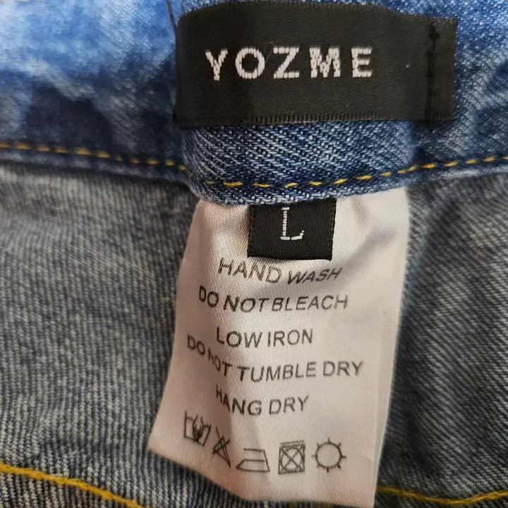 [BUNJANG] YOZME Roll-up Wide Denim Pants / YOZME 롤업 와이드 데님 팬츠