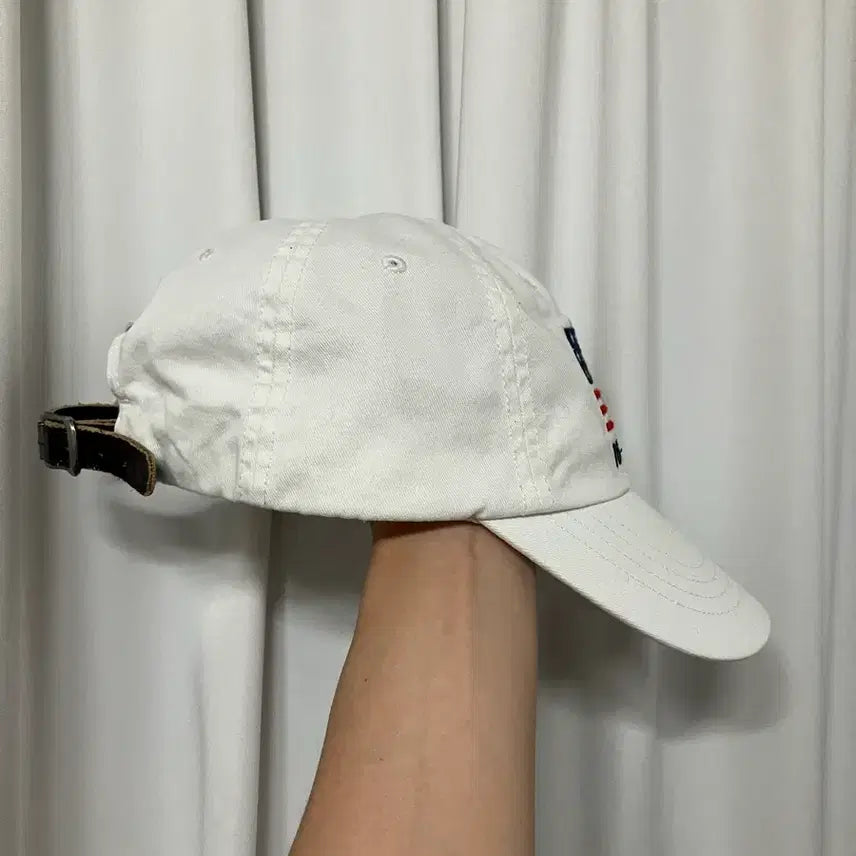 [BUNJANG] Polo USA Flag Ball Cap White / 폴로 usa플래그 볼캡 화이트