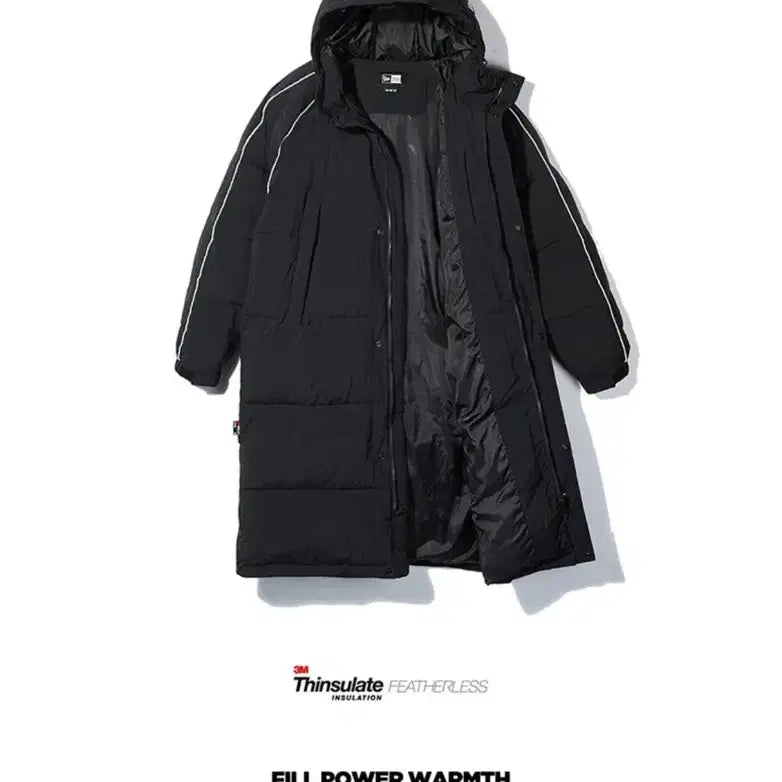 [BUNJANG] New Era Long Padded Black Jacket Size 105 / 뉴에라 롱패딩 블랙 105(173기준 정강이)