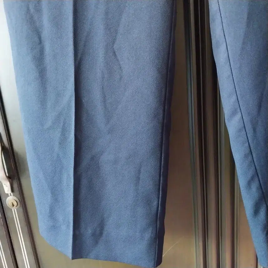 [BUNJANG] Navy Wide Slacks Dress Pants / 네이비 와이드 슬랙스 정장 바지