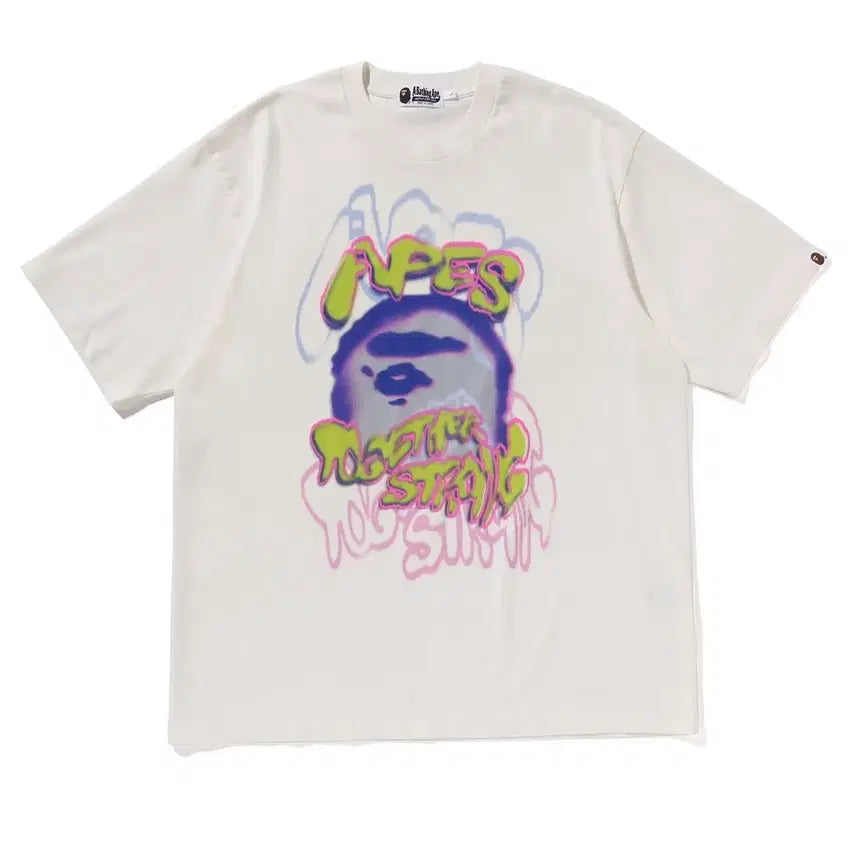 [BUNJANG] BAPE Logo Relaxed Fit Tee / 베이프 반팔 티셔츠