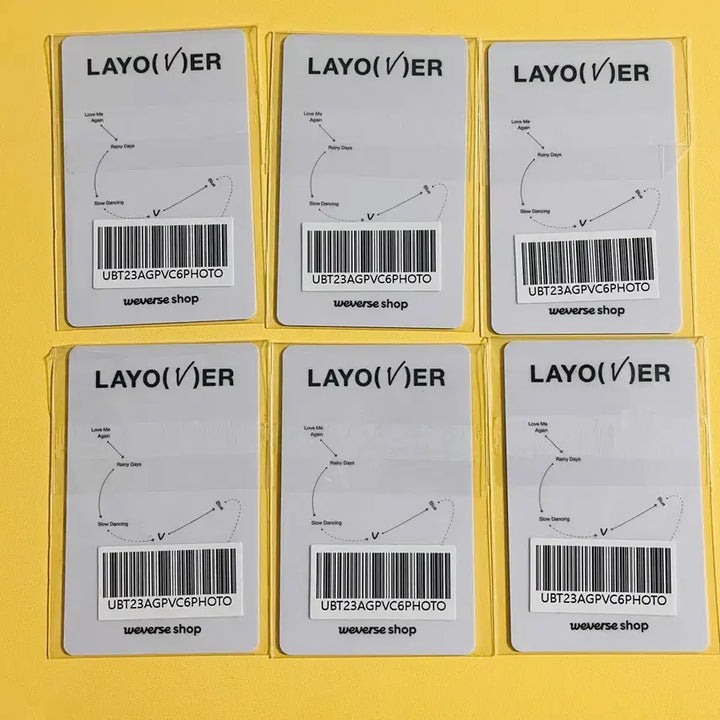 [BUNJANG] V (Kim Taehyung) Layover Weverse Lucky Draw Photocard Bundle Set / 뷔 태형 레이오버 위버스 럭드 포카 3종 일괄