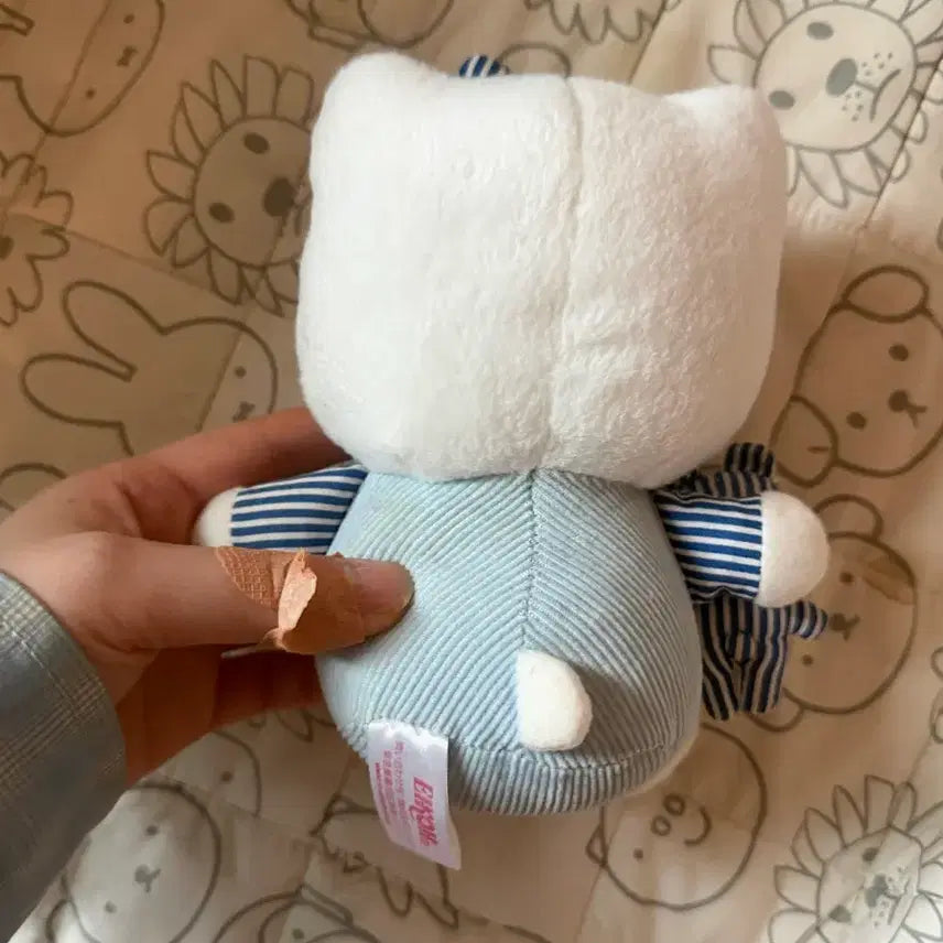 [BUNJANG] Vintage Hello Kitty Blue Plush Doll / 고전 헬로키티 블루 인형