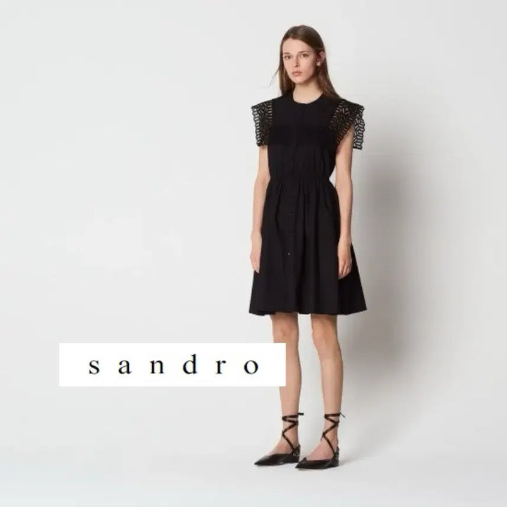 [SOLD OUT] Sandro) 산드로 Sandro Lidwine Lace-Trimmed