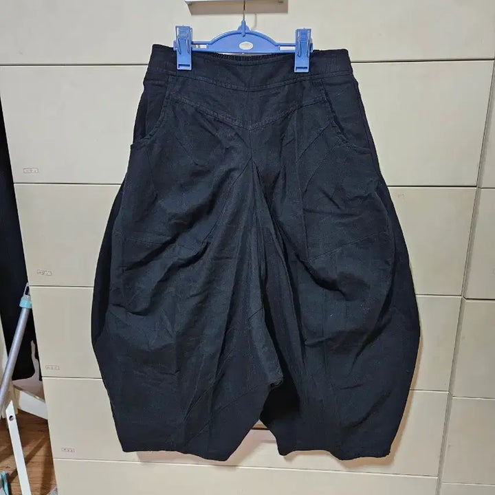 [BUNJANG] Black Baggy 8-Part Pants - Large / 블랙 배기 8부 바지 라지