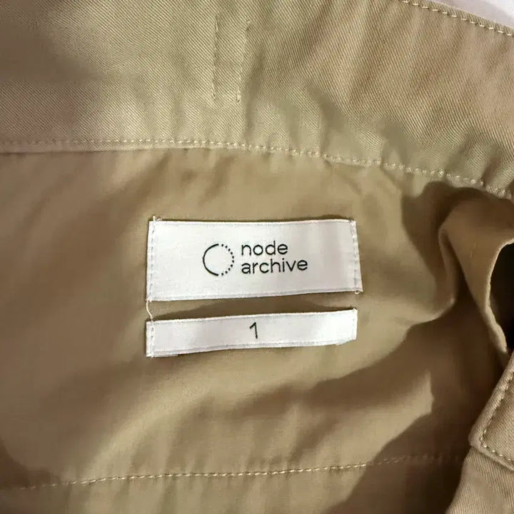 [BUNJANG] Node Archive FW Wide Tapered Chino Pants Light Khaki / [1] 노드아카이브 FW 와이드 테이퍼드 치노팬츠 라이트카키