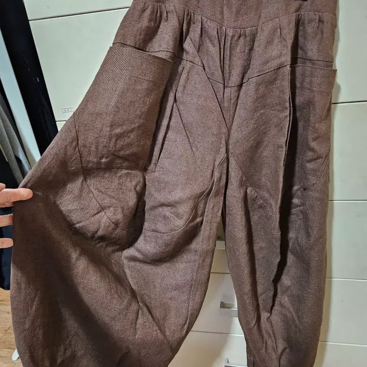 [BUNJANG] Brown Cotton Baggy Fit Pants / 브라운 배기핏 면바지