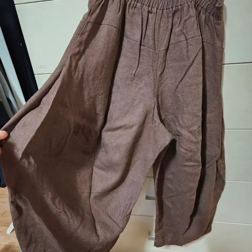 [BUNJANG] Brown Cotton Baggy Fit Pants / 브라운 배기핏 면바지