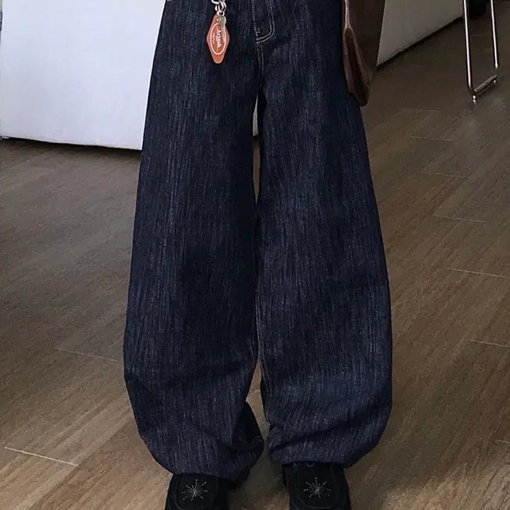 [BUNJANG] Non-Fade Raw Denim Wide Leg Pants / 논페이드 생지 와이드 데님 팬츠