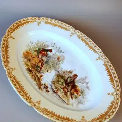 [BUNJANG] Haviland Hand-Painted Pheasant Decorative Tray / 하빌랜드 핸드페인팅 조류 pheasant 장식 트레이