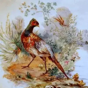 [BUNJANG] Haviland Hand-Painted Pheasant Decorative Tray / 하빌랜드 핸드페인팅 조류 pheasant 장식 트레이