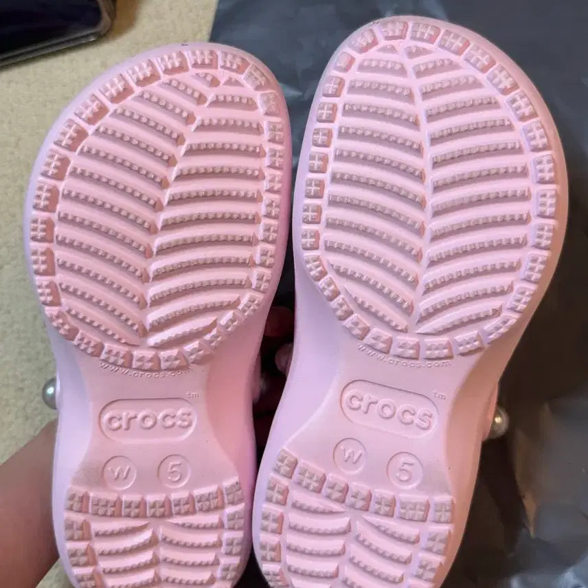 [BUNJANG] Crocs Pink Platform Sandals / 통굽 크록스 핑크 220