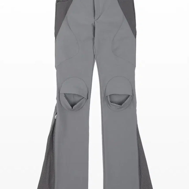 [BUNJANG] OHOTORO Low-Rise Detail Pants Grey / 오호스 로우라이즈 니 디테일 팬츠 그레이