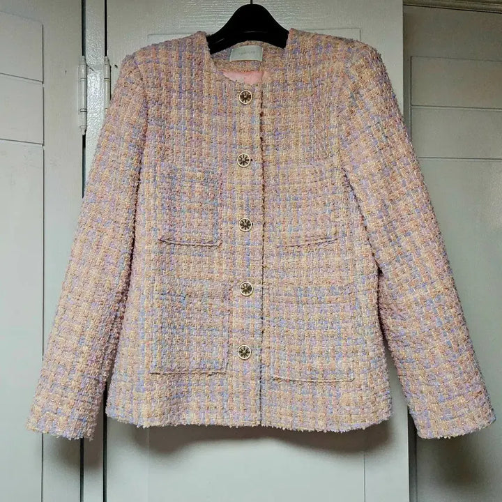 [BUNJANG] Terais Pink Tweed Jacket / Terais 핑크 트위드자켓