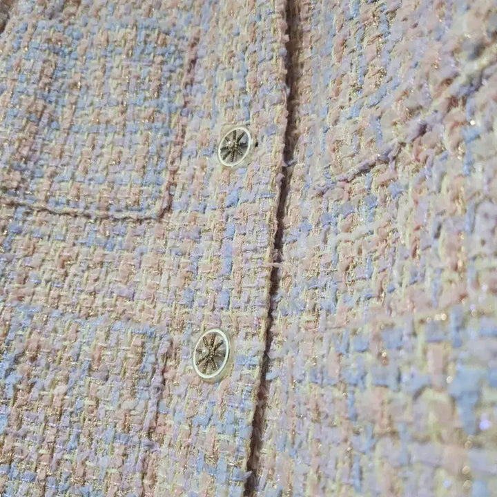 [BUNJANG] Terais Pink Tweed Jacket / Terais 핑크 트위드자켓