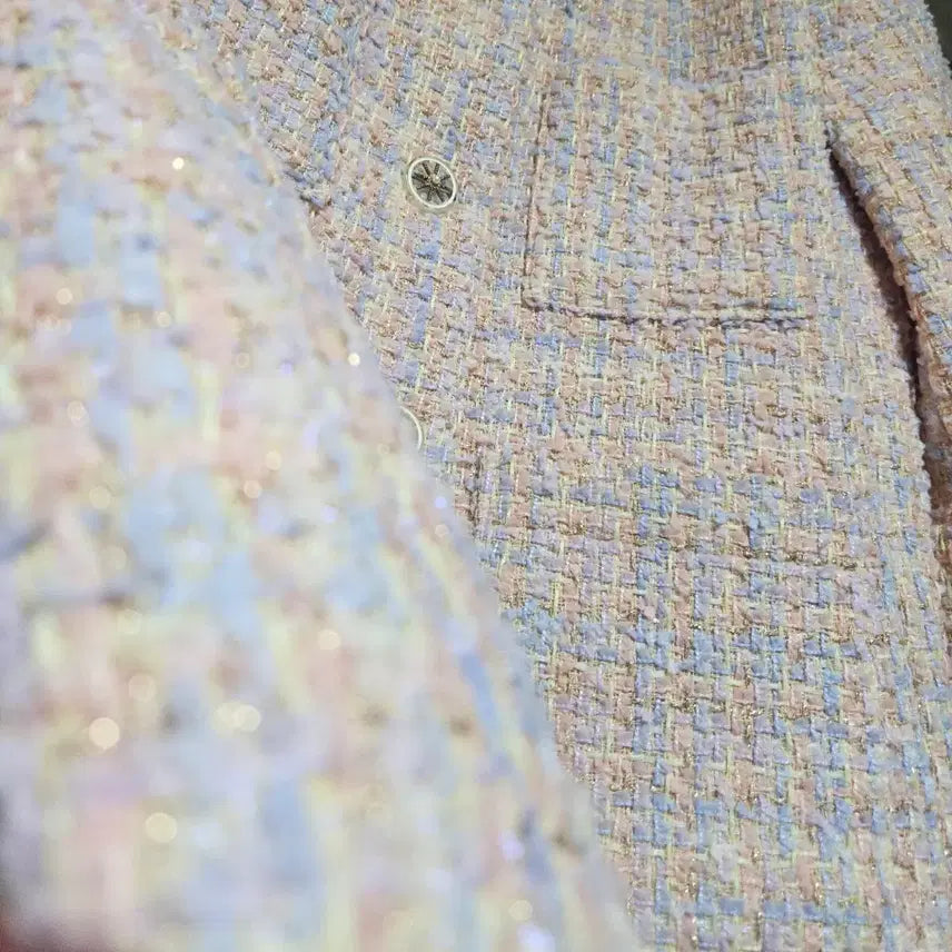 [BUNJANG] Terais Pink Tweed Jacket / Terais 핑크 트위드자켓