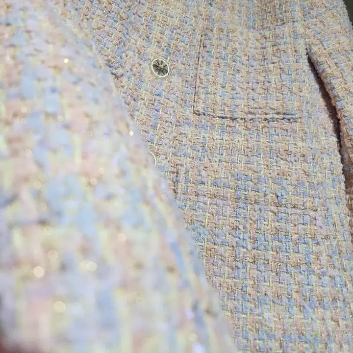 [BUNJANG] Terais Pink Tweed Jacket / Terais 핑크 트위드자켓