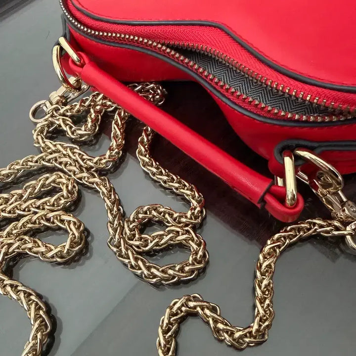 [BUNJANG] Heart Chain Shoulder Bag Red Crossbody Bag / 하트 체인 숄더백 레드 크로스백 로리타 코스프레 빈티지 히메갸루양지뢰