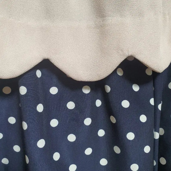 [BUNJANG] Layered Dot Print Dress / 레이어드풍 도트 원피스