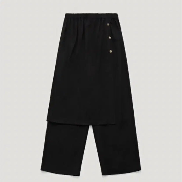 [BUNJANG] Parven Linen Back Pocket Pants Skirt - Black / 파르벵 LINEN BACK POCKET PANTS SKIRT_BLACK