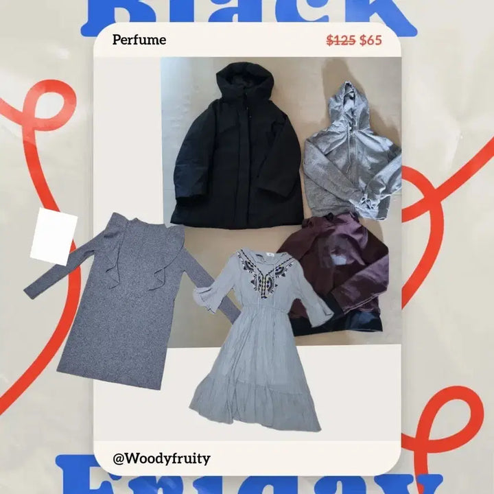 [BUNJANG] Bundle Set: Uniqlo Padded Jacket, H&amp;M Hoodie, Under Armour Sweatshirt, Egoist Dress, At Corner Dress / (총 6벌 합) 유니클로 패딩, H&amp;M,에고이스트 원피스 외: 합 8천