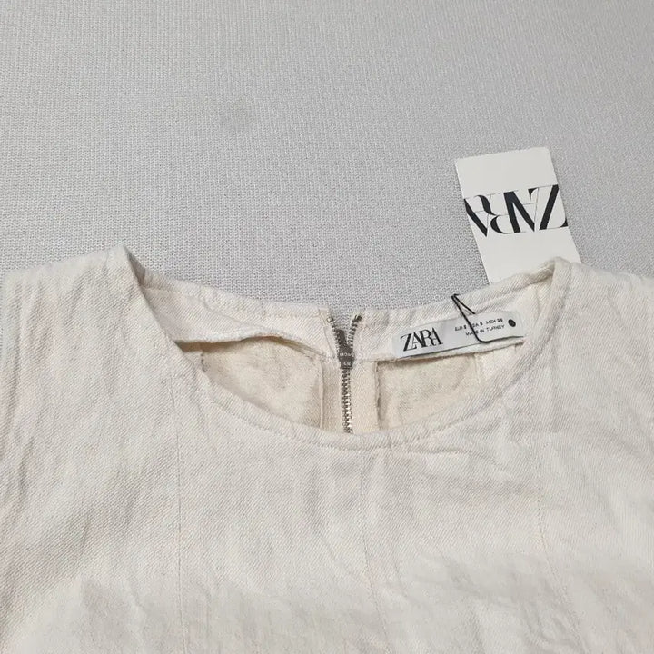 [BUNJANG] Zara Ivory Denim Flare Mini Dress Women&