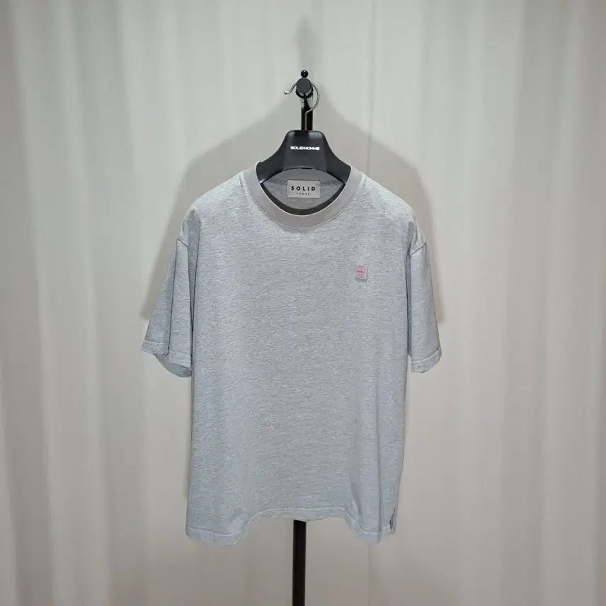 [BUNJANG] Solid Homme Embroidered Back Logo T-Shirt Size 48 / (택포) 솔리드옴므 자수 백로고 반팔티셔츠 48 B809