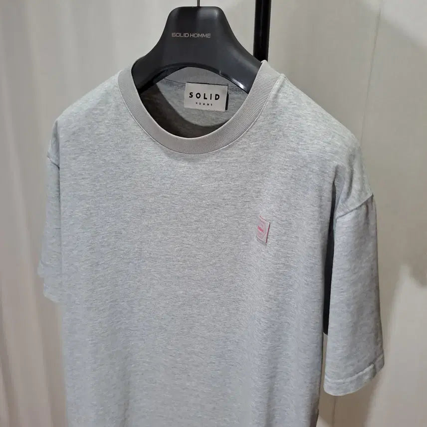 [BUNJANG] Solid Homme Embroidered Back Logo T-Shirt Size 48 / (택포) 솔리드옴므 자수 백로고 반팔티셔츠 48 B809