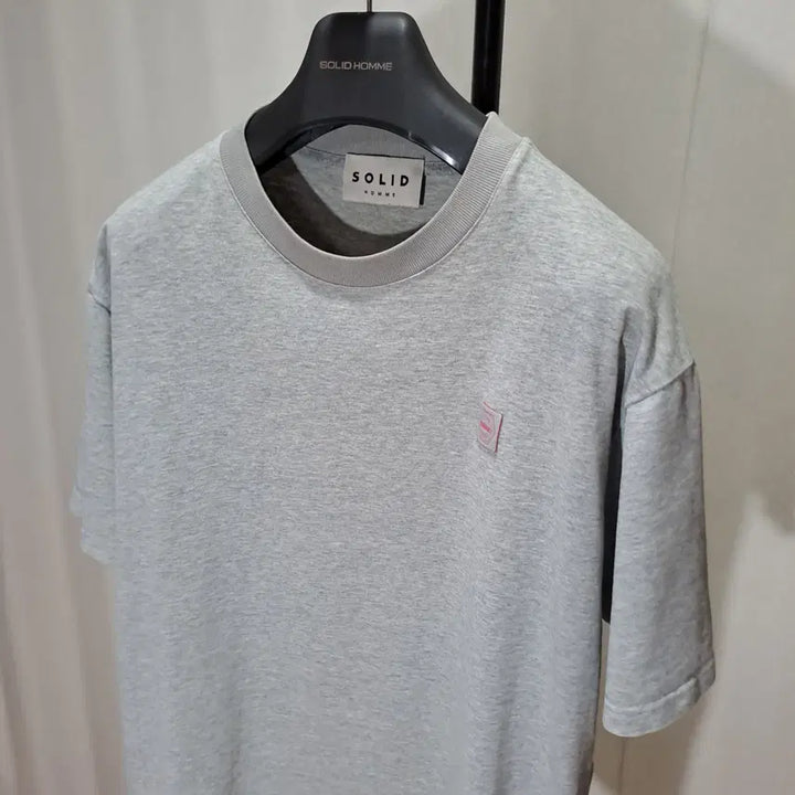[BUNJANG] Solid Homme Embroidered Back Logo T-Shirt Size 48 / (택포) 솔리드옴므 자수 백로고 반팔티셔츠 48 B809
