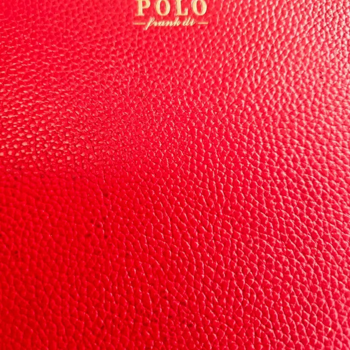 [BUNJANG] Polo Frankdy Red Leather Clutch / 폴로 프랭크디 레드 가죽 클러치