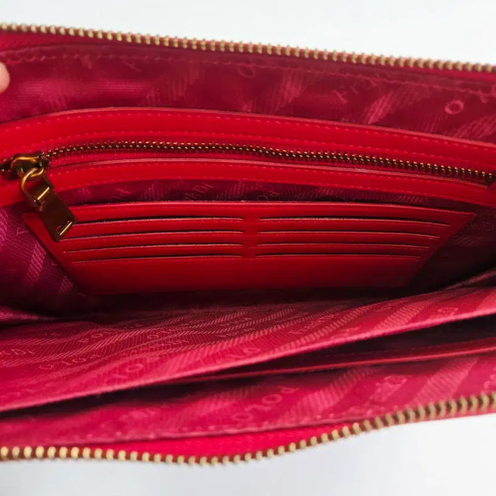 [BUNJANG] Polo Frankdy Red Leather Clutch / 폴로 프랭크디 레드 가죽 클러치
