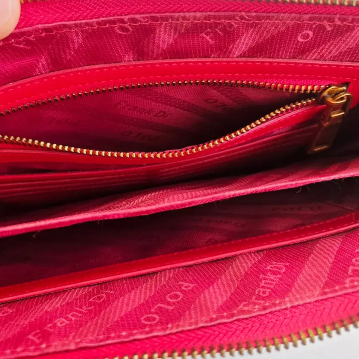 [BUNJANG] Polo Frankdy Red Leather Clutch / 폴로 프랭크디 레드 가죽 클러치