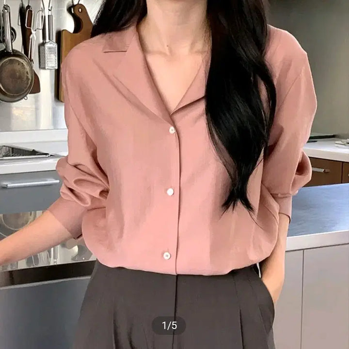 [BUNJANG] Airing Market Handmade Glow Blouse Vintage Pink / 아이링마켓 제작 글로우 블라우스 새상품