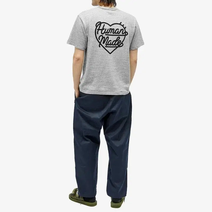 [BUNJANG] Human Made Heart Logo T-shirt Gray / 휴먼메이드 하트 로고 티셔츠 회색