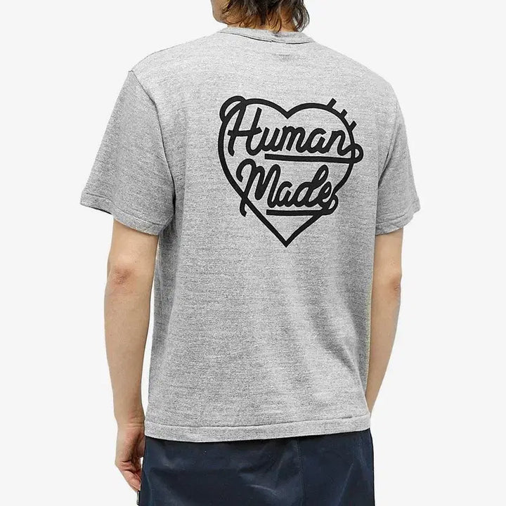 [BUNJANG] Human Made Heart Logo T-shirt Gray / 휴먼메이드 하트 로고 티셔츠 회색