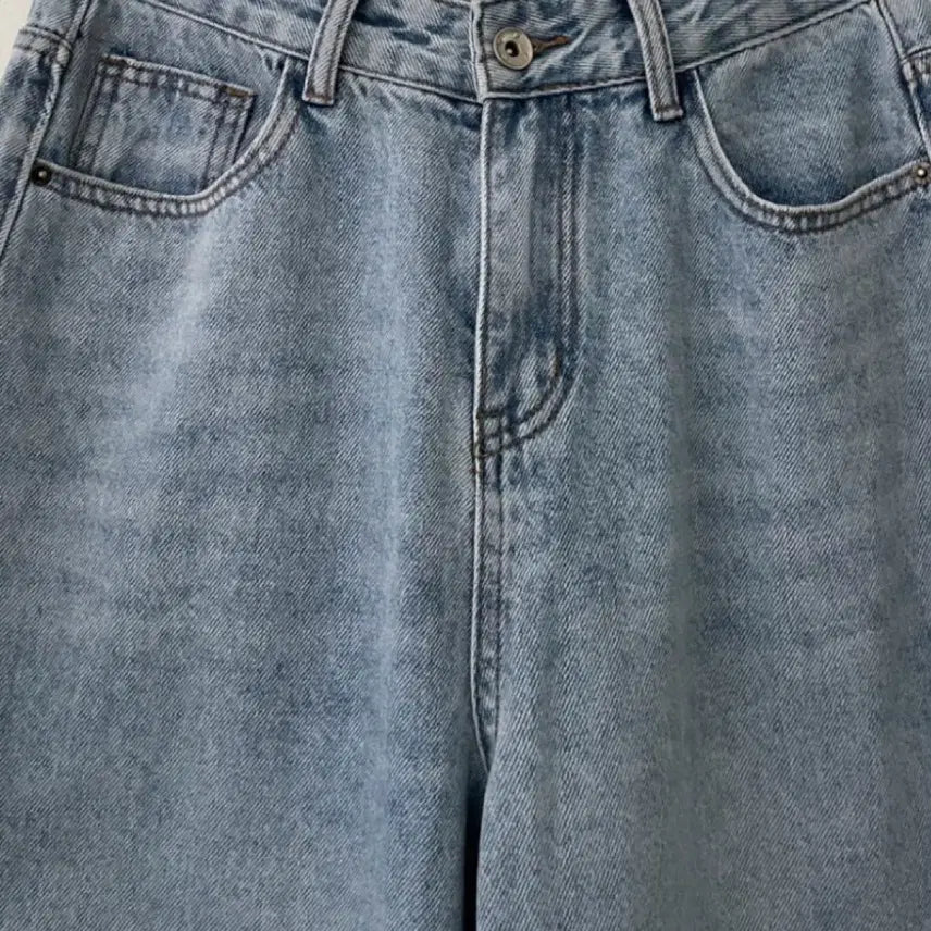 [BUNJANG] Wide Light Blue Denim Pants / 와이드연청 팬츠