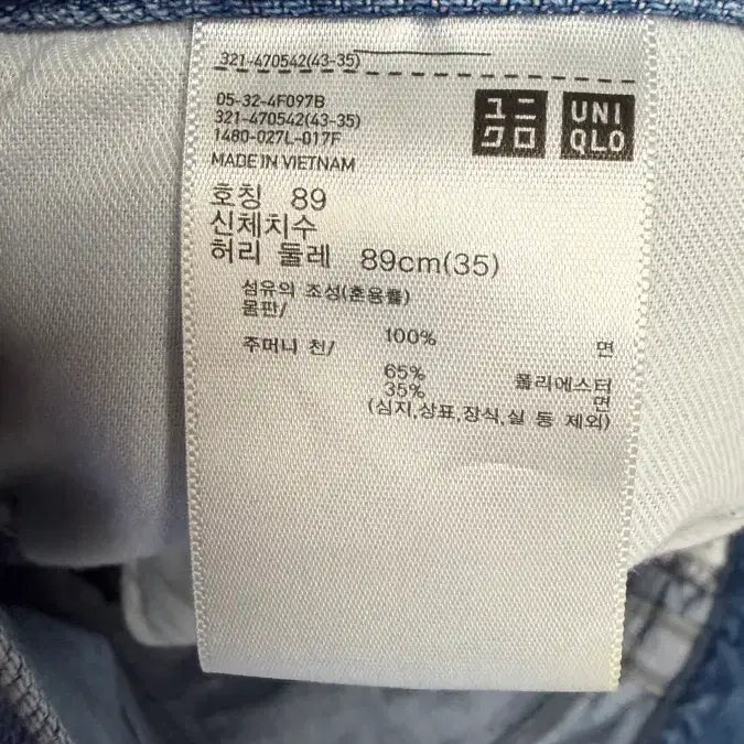 [BUNJANG] Uniqlo Wide Straight Jeans / 유니클로 와이드 스트레이트진 35